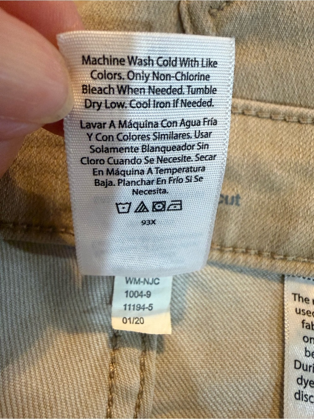 Women’s Time and Tru mid rise stretch beige bootcut jeans Size 16 - Picture 9 of 9